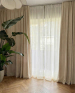 Load image into Gallery viewer, Custom Made Linen Blackout &amp; Dimout Curtains (Made to Measure) - Coconut colour - 1 panel
