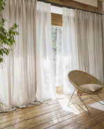 Load image into Gallery viewer, Custom Made 100% Oatmeal Natural Linen Curtains (Made to Measure) - 1 panel
