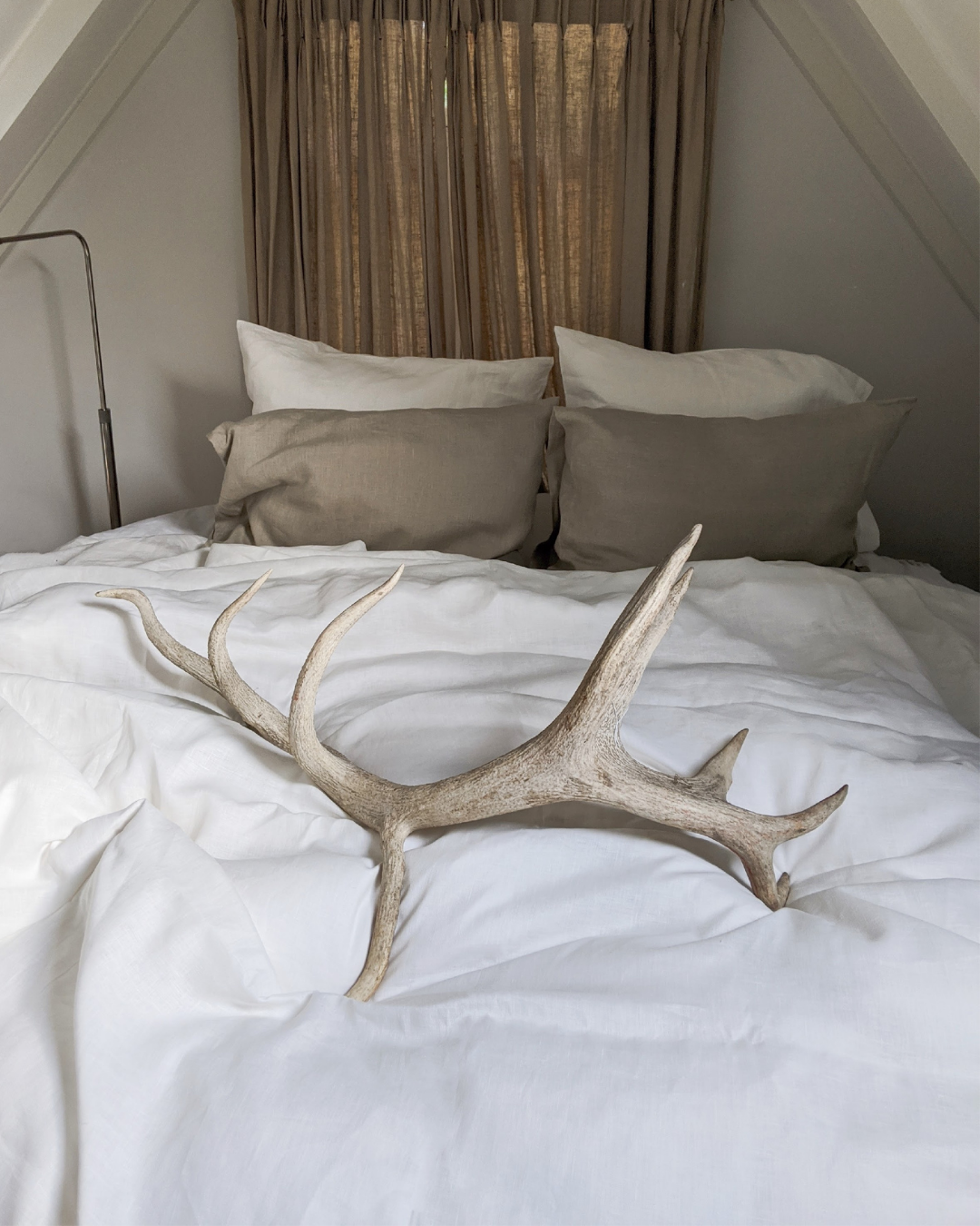 White bedding set from soft linen