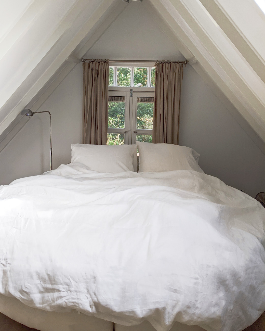 White bedding set from soft linen